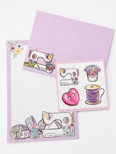 Sewing letter writing set - writing, &