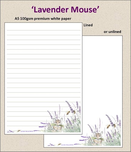 Lavender mouse a5 letter - ,