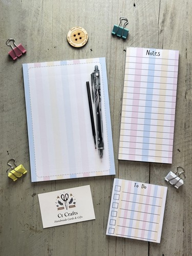 Pastel stripe stationery set - stripe,