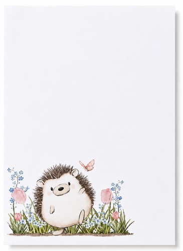Hedgehog letter writing set - hedgehog,
