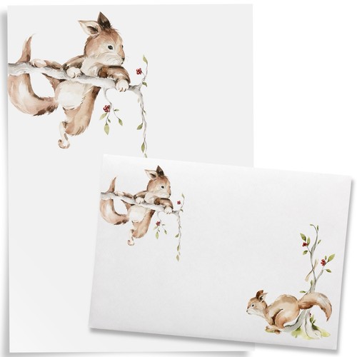 Squirrel letter writing set - squirrel,