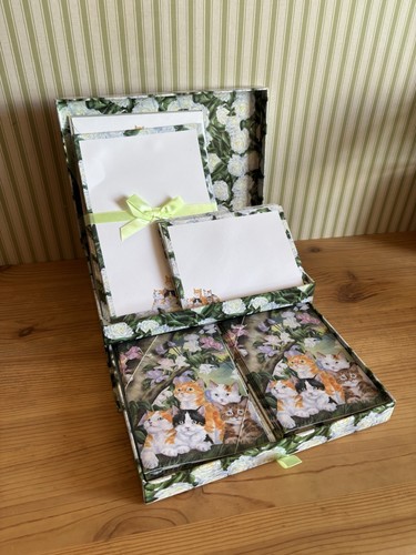Vintage cat letter writing set - vintage,