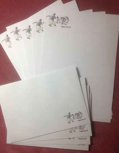 Cheerful penguins lined - -,