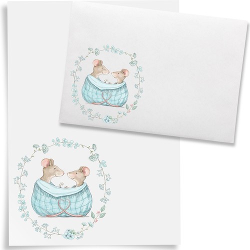 Mouse letter writing set - letter, a5