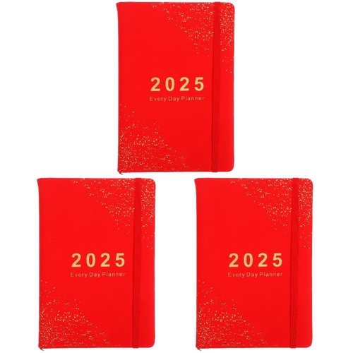 3pcs portable red - 3pcs, planner