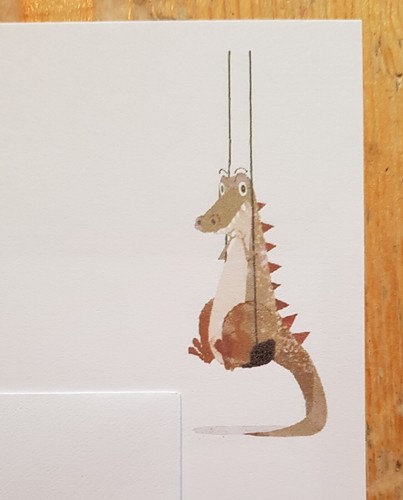 Crocodile swing letter - on,