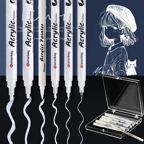White gel pen 6pcs - pen,,
