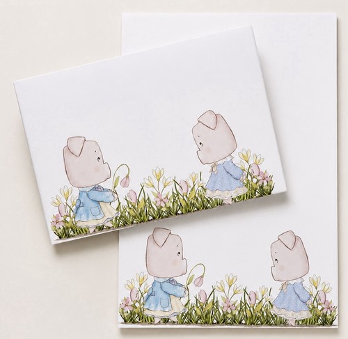 Pig letter writing set - writing, a5