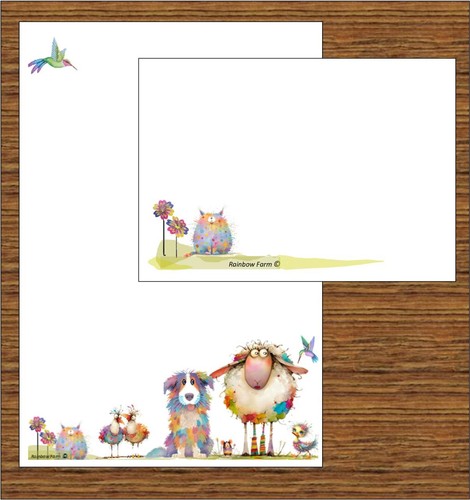 Rainbow farm a5 letter - rainbow,
